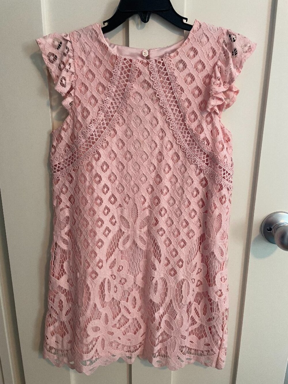 EUC Bardot Jr. Pink Lace Formal Dress - Youth Size 8